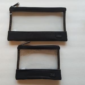 Lug runway Clearview pouch 2 pieces black